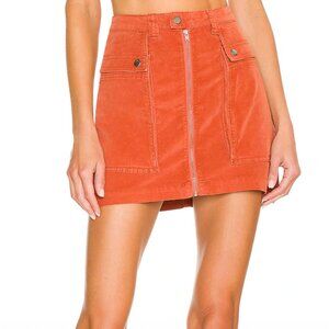 NWT Free People x REVOLVE - Zoe Corduroy Mini Skirt - Color: Soil Brown Size 12